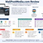 WallPostMedia.com review infographic showing its content, publishing model, strengths, limitations and trust signalsWallPostMedia com Review: Content, Publishing Model, Strengths & Trust Signals