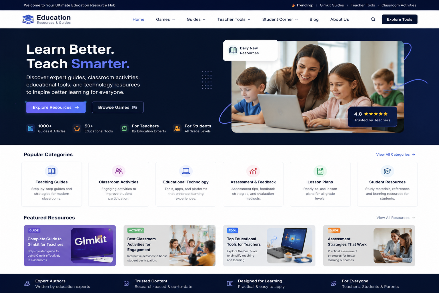 Explore practical education resources, teaching guides, learning tools, classroom activities, educational technology, and expert insights for better learning.Education Resources, Guides & Learning Tools | Expert Insights