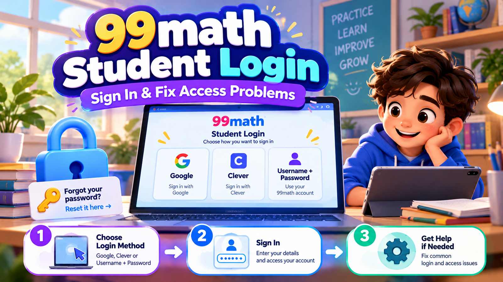A helpful visual guide to 99math student login, explaining how students can sign in, access their math games, and troubleshoot common login and account access problems..99math Student Login – Sign In and Fix Access Problems.